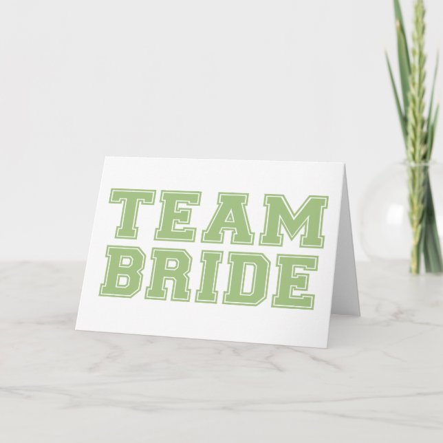 Team Braut (Grün) Karte (Vorderseite)