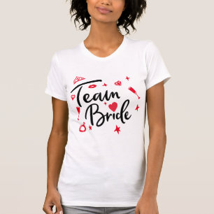 Team Braut Hochzeit Personalisiert , Brautjungfer T-Shirt