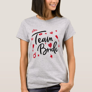 Team Braut Hochzeit Personalisiert , Brautjungfer T-Shirt
