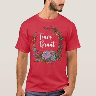 Team Braut I Blumenkranz Hochzeit Boho Stil Euca T-Shirt