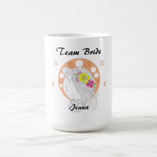 Team Braut   Individuelle Handskizze Kaffeetasse