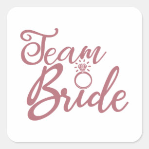 Team Braut - Junggesellinnenabschied Braut Hochzei Quadratischer Aufkleber