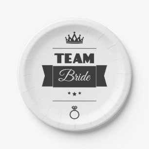 Team-Braut Pappteller