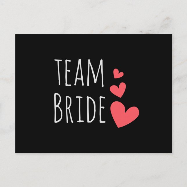 Team Braut Postkarte (Vorderseite)