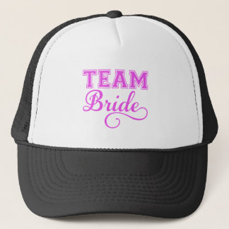 Team Braut, rosa Wortkunst-Textentwurf für T - Truckerkappe