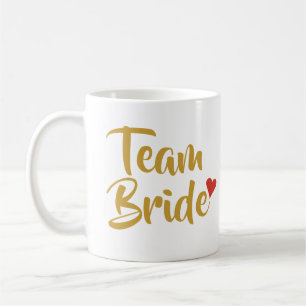 Team-Braut-Rot-Herz Kaffeetasse