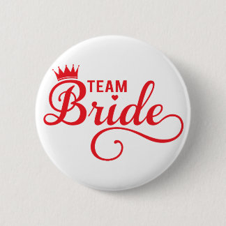 Team Braut, roten Wortkunst-Textentwurf für T - Button
