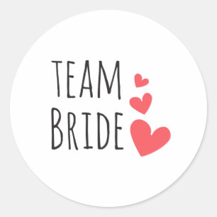 Team Braut Runder Aufkleber