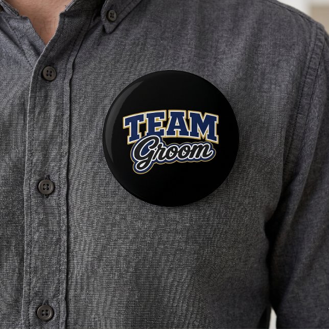 Team Bräutigam Feste Hochzeitsgesellschaft Button (Von Creator hochgeladen)