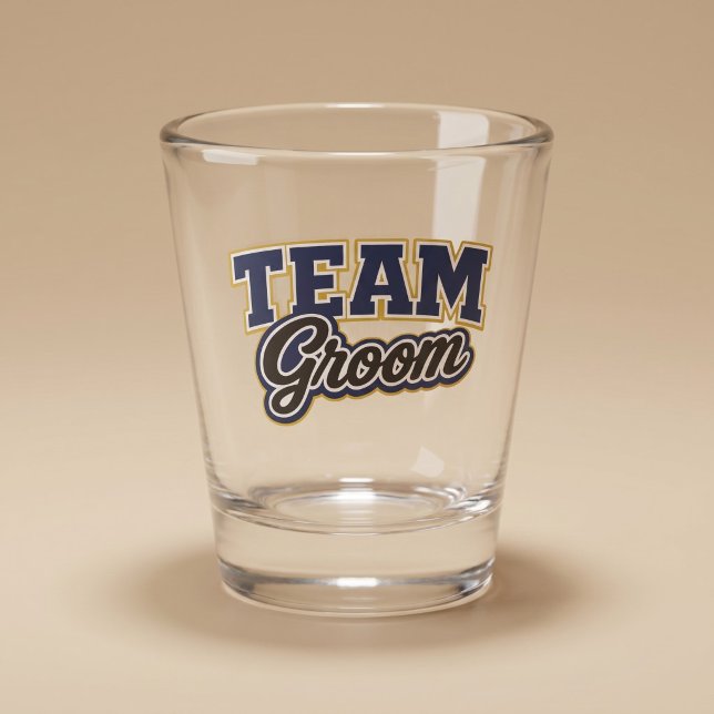 Team Bräutigam Feste Hochzeitsgesellschaft Schnapsglas (Von Creator hochgeladen)