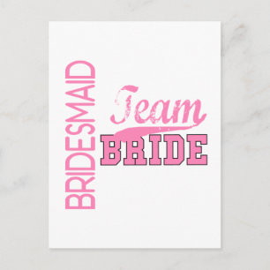Team Bride 1 BRIDESMAID Postkarte