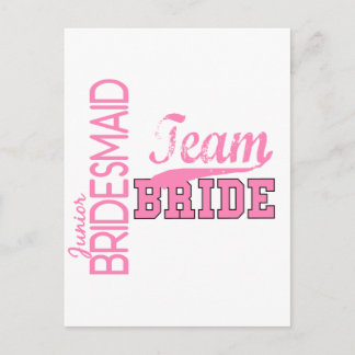 Team Bride 1 JUNIOR JR BRIDESMAID Postkarte