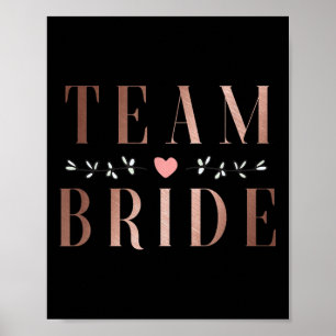 Team Bride Bachelor Brautparty Wedding Party Sq Poster