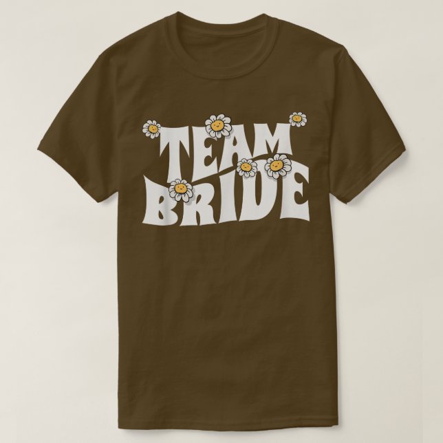 Team Bride Bachelorette Hen Party Wedding T-Shirt (Design vorne)