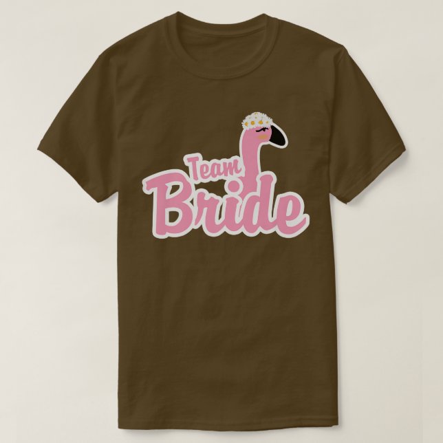 Team Bride Bird Flamingo Animal Variety Bacheloret T-Shirt (Design vorne)