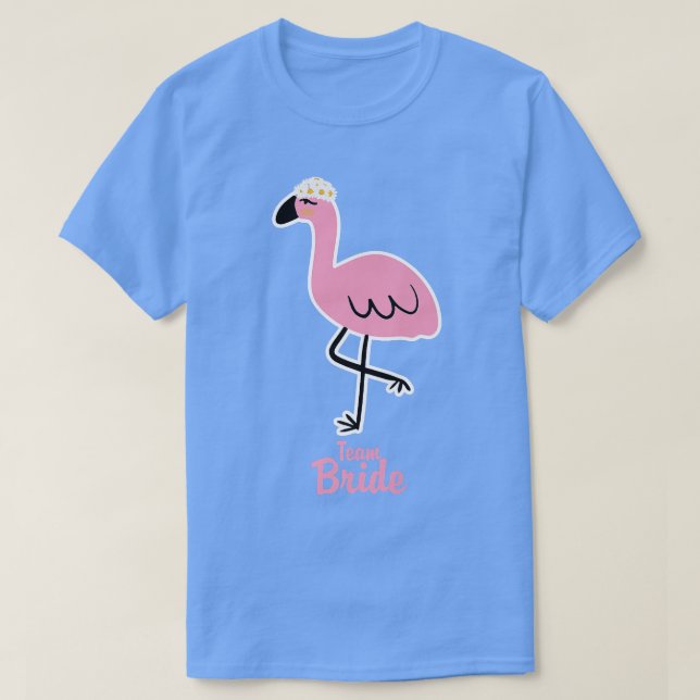 Team Bride Bird Flamingo Animal Variety Bacheloret T-Shirt (Design vorne)