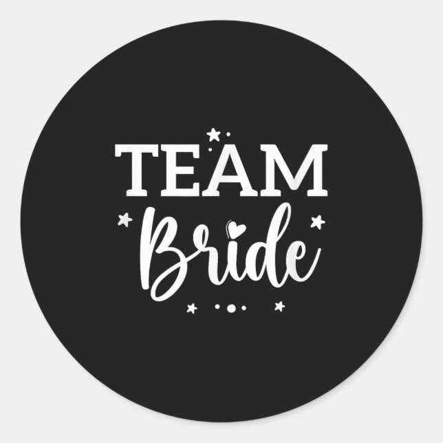 Team Bride Blume Bachelorette Brautparty Bride Runder Aufkleber (Vorderseite)