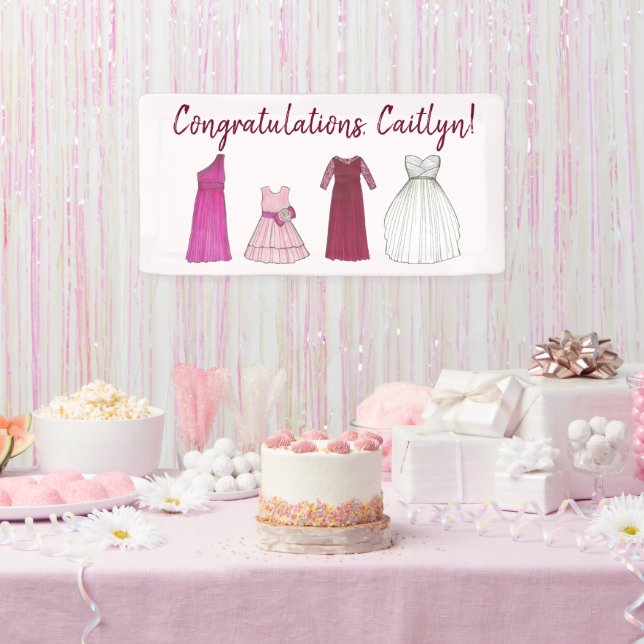 Team Bride Brautparty Junggeselinnen-Abschied Gown Banner (Party)