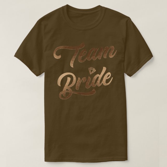 Team Bride Brautparty Junggeselinnen-Abschied Wedd T-Shirt (Design vorne)