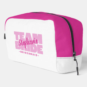 Team Bride Brautparty Name Bridesmaid Geschenk Ros Waschbeutel