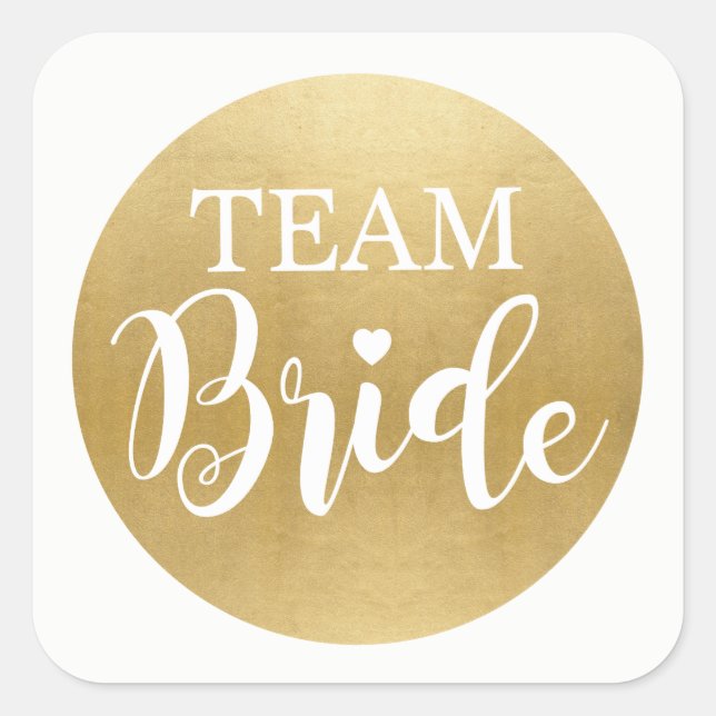 TEAM BRIDE Brautparty Stickers Gold Bridal (Vorderseite)
