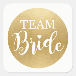 TEAM BRIDE Brautparty Stickers Gold Bridal