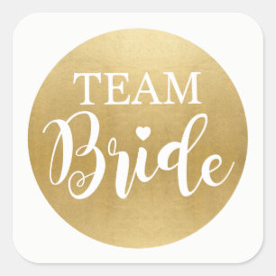 TEAM BRIDE Brautparty Stickers Gold Bridal