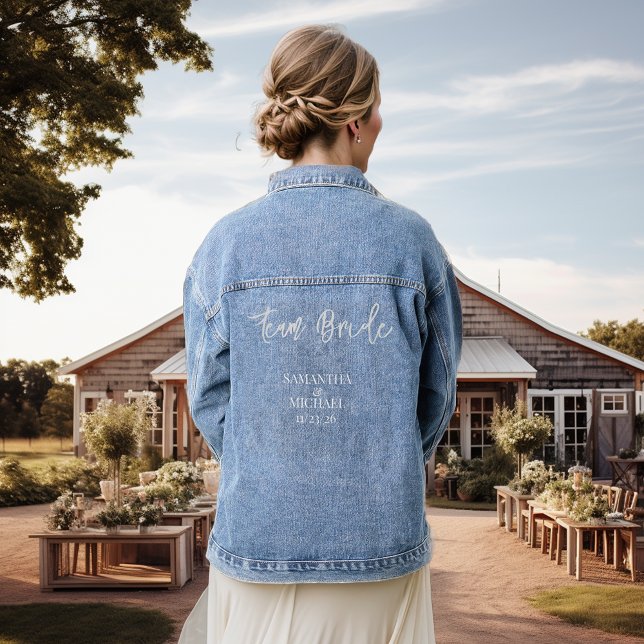 Team Bride Brautparty Trauzeugin Jeansjacke (Von Creator hochgeladen)