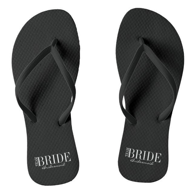 Team Bride Bridesmaid Brautparty Flip Flops (Fußbett)
