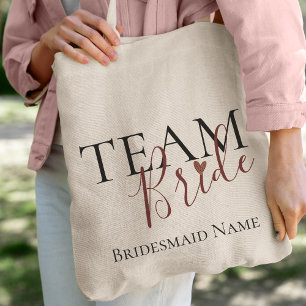 Team Bride Bridesmaid Hochzeit Tragetasche