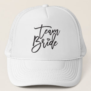 Team Bride Brush Diamond Brautparty Wedding Cap Truckerkappe