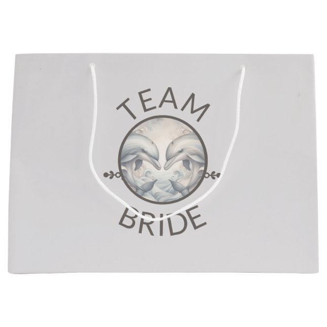 Team Bride Dolphin Style Frauen Große Geschenktüte (Vorderseite)