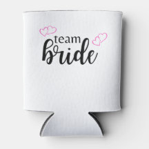 Team Bride Double Heart - schwarze Buchstaben