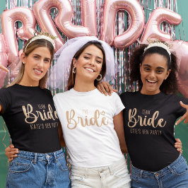 Team Bride Elegant Bachelorette T-Shirt