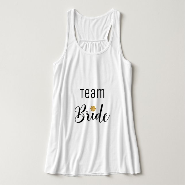 Team Bride Fun Bachelorette Wedding Elegant Tank Top (Design Vorderseite)