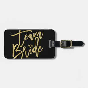 Team Bride Gold Diamond Brautparty Gepäckmarke Gepäckanhänger