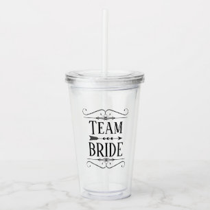TEAM BRIDE HOCHZEITSPARTY TUMBLER ACRYLTRINKBECHER