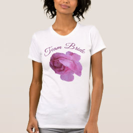 Team Bride hübsch rosa Rosa Blumengestein Party T-Shirt