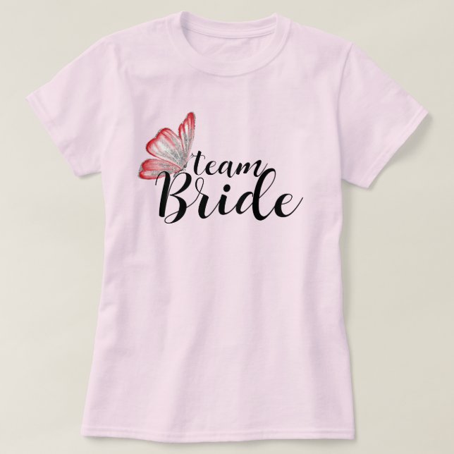 Team Bride Junggeselinnen-Abschied T-Shirt (Design vorne)
