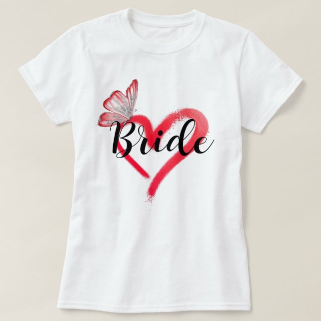 Team Bride Junggeselinnen-Abschied T-Shirt (Design vorne)