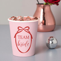 Team Bride Junggesellinnenabschied Rosa und Rot