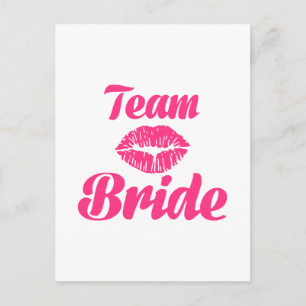 Team Bride Kiss Postkarte