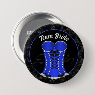 Team Bride Kokett Blue Corset Button