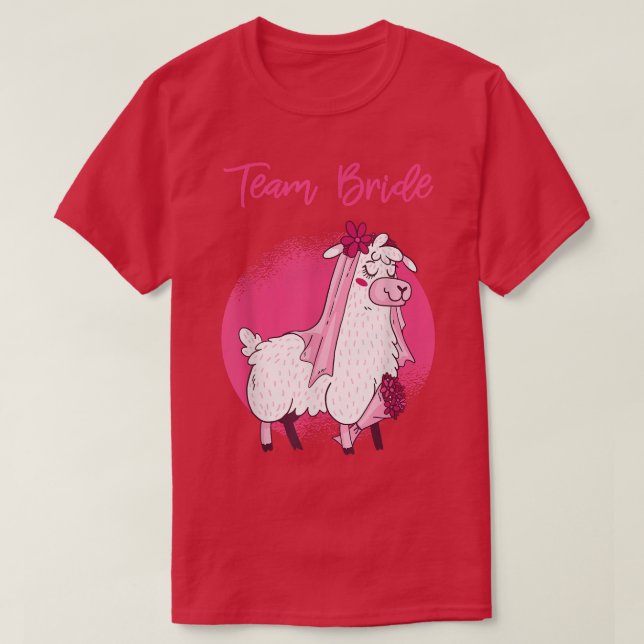 Team Bride Lama Alpaca Girls Hen Party T-Shirt (Design vorne)