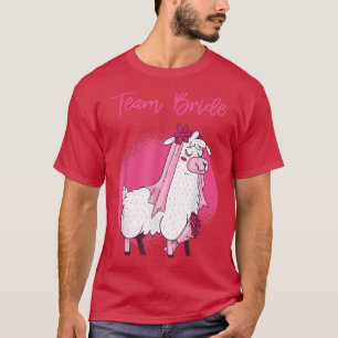 Team Bride Lama Alpaca Girls Hen Party T-Shirt