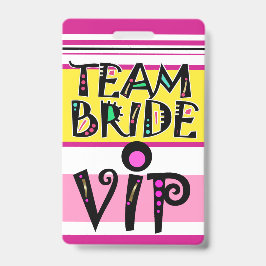Team Bride Lanyard Abzeichen Ausweis