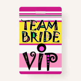 Team Bride Lanyard Abzeichen Ausweis