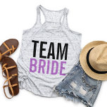 Team Bride Lilac Junggeselinnen-Abschied Tank Top<br><div class="desc">Go Team Bride! Super niedlicher Tank für Brautmädchen und Junggeselinnen-Abschied mit lila und schwarzem Text. Koordiniert mit unseren passenden Einladungen,  Koozies,  Aufklebern und Flaschen - Karo in unserem Shop für mehr!</div>