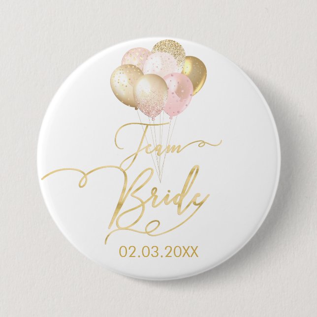 TEAM BRIDE LUFTBALLONS BUTTON (Vorderseite)