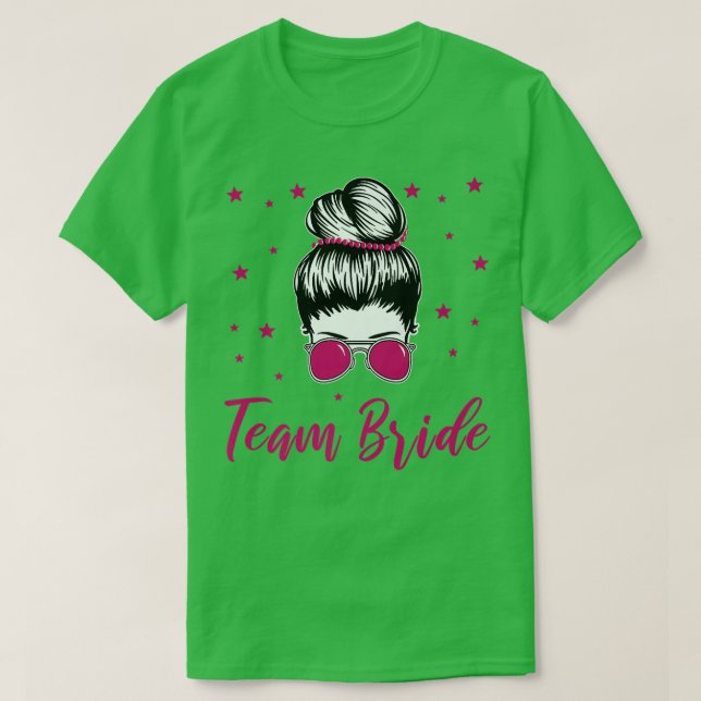 Team Bride Marry Bride Cool Hen Night  T-Shirt (Design vorne)